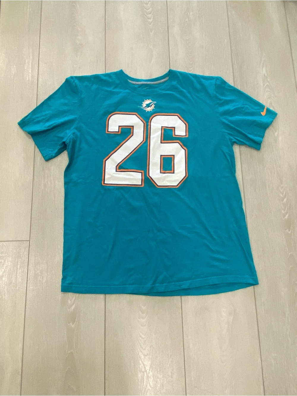 Nike Teal Miami Dolphins #26 Short Sleeve Jersey Tee